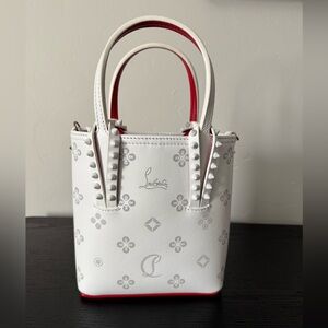 Christian Louboutin White Studded Tote